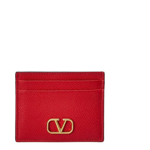 Valentino Accessories - Valentino Vlogo Leather Card Holder